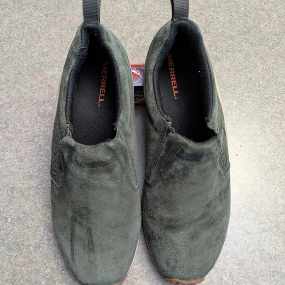 Merrell Green Jungle Moc Suede Slip-On Loafers - Picture 2 of 5